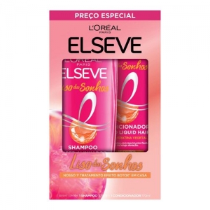 Shampoo Elseve +condicionador 170ml Liso dos Sonhos 375ml